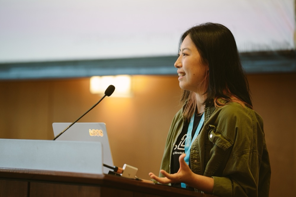 Jiayi Jane Chen giving a talk